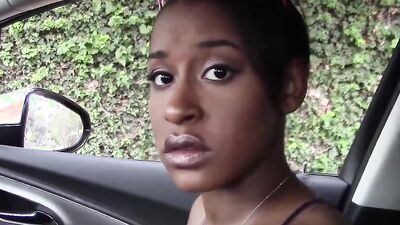 Busty ebony earns some extra cash