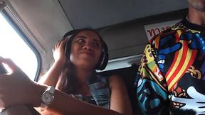 ”Asian amateur GF madly in love with her big cock European BF”