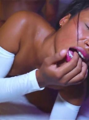 Petite Ebony Brittany Taylor Runs Into Her Ex at the Restaurant and Ends up Deep Throating His Thick Cock in the Public Restroom