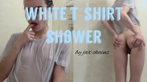 White T-Shirt Shower Fun
