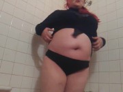 9+ inches Gained Shower Hose Belly Inflation