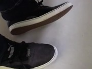 Male Puma and Black Socks Shoeplay at work