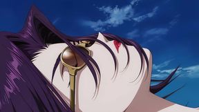 faye valentine sunbathing turns into beach sex. faye valentine hentai cosplay (ai-generated)