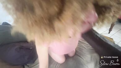 Elle takes control riding that thick black BBC after heating things up