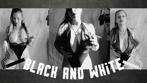 Black and White – Smoking, Tits, and Retro Wedgie