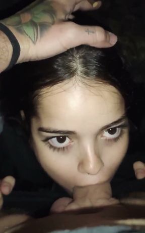 I Took Debora Prado for a Ride Around the City and We Stopped at the Train Line, I Made Her Suck My Dick and I Came on Her Delic
