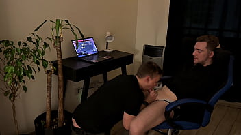 Bouncing on a Dildo with His Dick in My Mouth (4K)