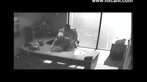 Security camera Films Sex At Office On Desk