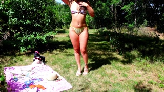 Girl try Bikini Outdoor  TRY ON &amp; BACKSTAGE #226 (free version)