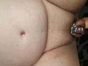 Fucking Machine at max speed while in Chastity