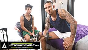 HETEROFLEXIBLE - Straight Stud Axel Green Tries Anal With Buddy Luca Knight During No Nut November