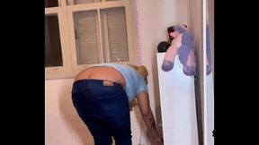 Chubby Girl Desperate Farting and Messy Toilet POV