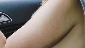 Nipslip dare in public at the drive thru - Nipple slip flashing