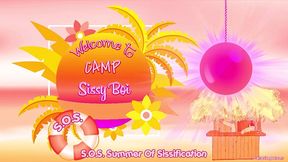 the recording through the loudspeakers at camp sissy boi as all the sissies suck cock for mistress