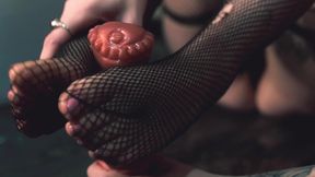cute feet on a huge dildo will make you cum