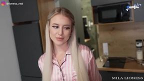 Stepmom Shares Bed with Stepson, Fucks and Gets Cummed On