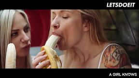 Lesbian Paradise With Lexi Dona, Angel Piaff, Nathaly Cherie &amp_ Florane Russell In Hot Girl On Girl Action - A GIRL KNOWS