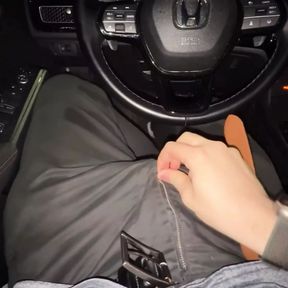 Load Moaning and Hard Cock Public in the Car