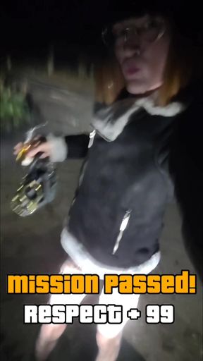 2 crazy women💀go to show off in the forest of S&eacute;nart, very late at night. ETIOLLES VaneSsaBiTCHx   Clip 3