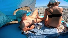 Hot Milf Gave Me A Hand Job On The Public Beach