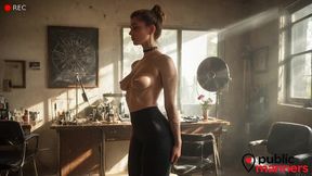 for a good tip, she not only cleaned my big black cock with her mouth, but also became my personal sperm tank. [ai]