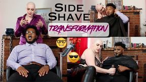 Side Shave Transformation - WMV- featuring RickyxxxRails and Jane Judge in this nerd to goth hottie story with an imposed haircut, a heavy leather bondage cape and collar, a side shave and makeup turning Ricky sexy and making him cum on the cape
