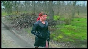 Red Head Teen Girl Pissing Outdoor