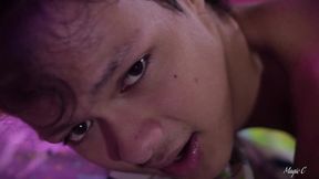 handsfree cumshot from anal. fucking axel rave sweet twink ass hard until he cums handsfree from riding my big cock. i then cover his face in cum and make him swallow it