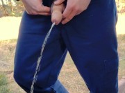 Van Driver Big Piss On Public Roadside - SlugsOfCumGuy