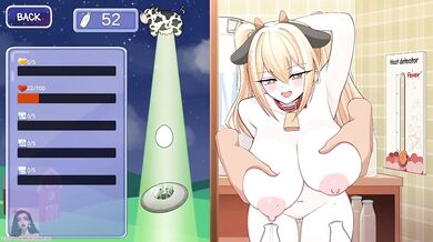 Milking the cow girls with big tits hentai gameplay