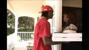 Black milf with big jugs gets her ass pumped