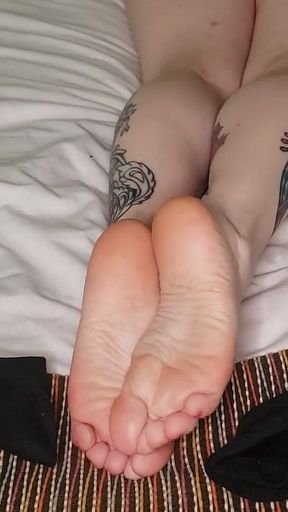 Ankle Sock Removal and Foot Rubbing