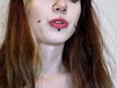 Amateur brunette Michelle with small tit