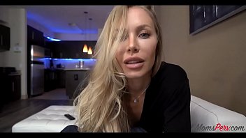 Stepson's slutty stepmom grinds on his cock