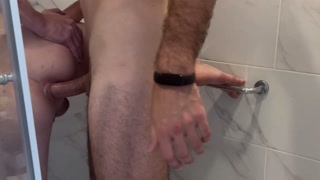 Fucking Gay's ass hard and cumming a lot inside
