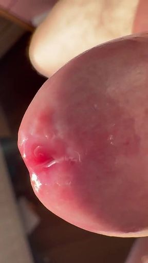 Macro Wet Foreskin Dick