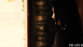 ”Pale & skinny brunette Sapphira A rubs her wet cunt”