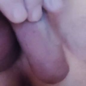 Lying Rocking a Dildo in My Asshole Playing with My Little Cock Dreaming of a Wet Hole