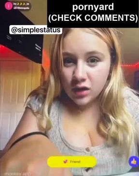 Curvy blonde teen gives a playful reaction to homemade amateur porn