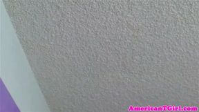 Skinny black busty transbabe whipping man