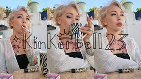Classic chainsmoking outdoors whilst drinking coffee - kinkerbell23