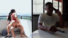 Submissive Wife Fucks with Her Cuckold Husband's Co-worker