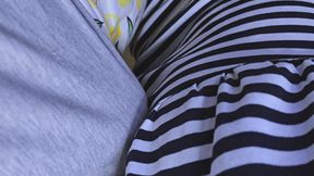 Stranger Guy Touching Her Pussy in She Subway. She Wears No Underwear in Transport