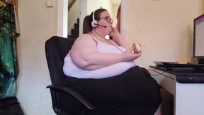 BOSS SENDS FAT SSBBW OFFICER WORKER DONUTS