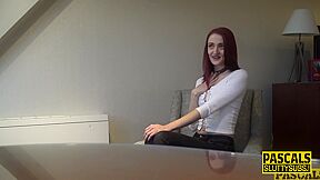 Skinny Submissive Rides Masters Knob
