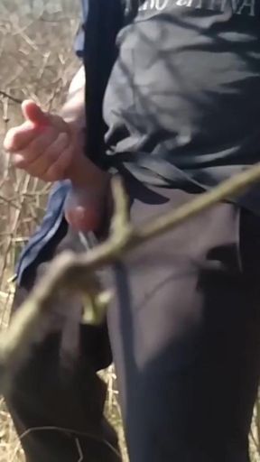 Mad Dick Cock Jerking Off Public Outdoor Hiking Track FAT CUMSHOT