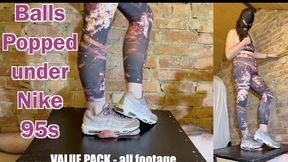 Ball Popping Workout: Sadistic Gym Bunny in Nike Air Max 95s Stomps out your cum **VALUE PACK - all footage** Sneakers Trainers Hard Cock Ball Testicle Trampling Shoejob Cumshot