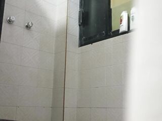 Spying, I left the cell phone recording in the shitter of my step mamma's abode