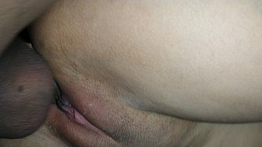 cuckold hubby filming me while being blacked by bbc and eats and clean up the cum then he creampies me too