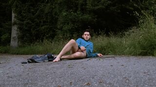 Caught pissing and cumming outdoors - gay public exhibitionist